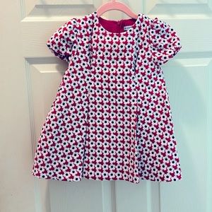 Mayoral 24 Month red dress with white & black flowers,worn once,smoke free home